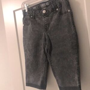 CHEROKEE Bermuda Shorts - Jegging, Black Acid Wash - Kids Size 16
